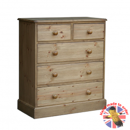 Cottage Pine 30" 2 over 3 Drawer Chest